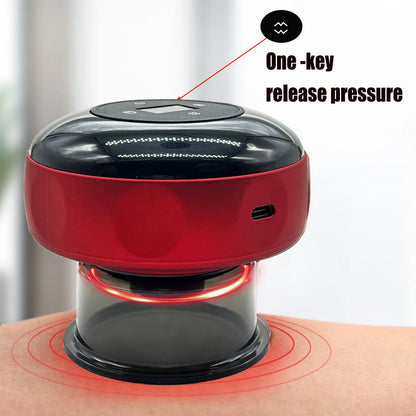 Smart Electric Vacuum Cupping Device Body Scraping Massager Heating Suction Cup Device Physical Fatigue Relief Beauty Health VIP