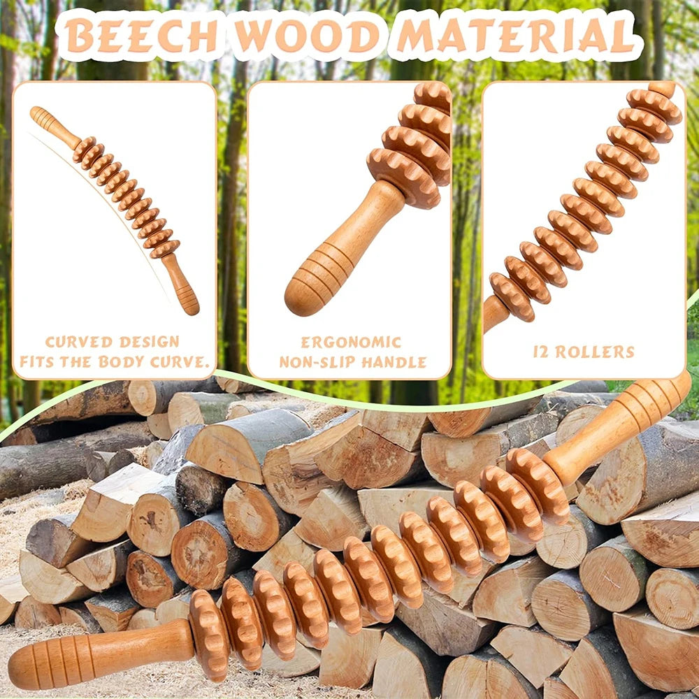 The Curved Beech Wood Roller – Handcrafted Flexible Tool for Grounded Self-Care