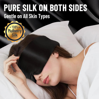 The Mulberry Silk Sanctuary Mask – Contoured Total Darkness for Restful Stillness